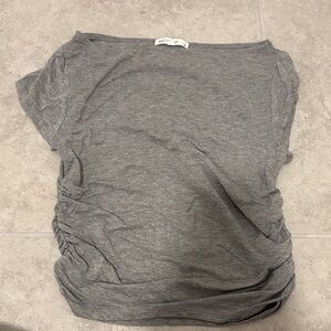 Anthropologie Heather Gray Short Sleeve Top